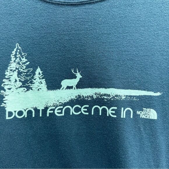 The North Face long sleeve t shirt women's small don't fence me in deer caribou - Picture 2 of 4